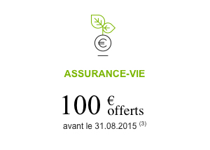 Assurance-vie : 100 euros offerts
