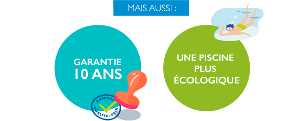 MAIS AUSSI : - Garantie étendue 10 ANS - Une piscine plus écologique